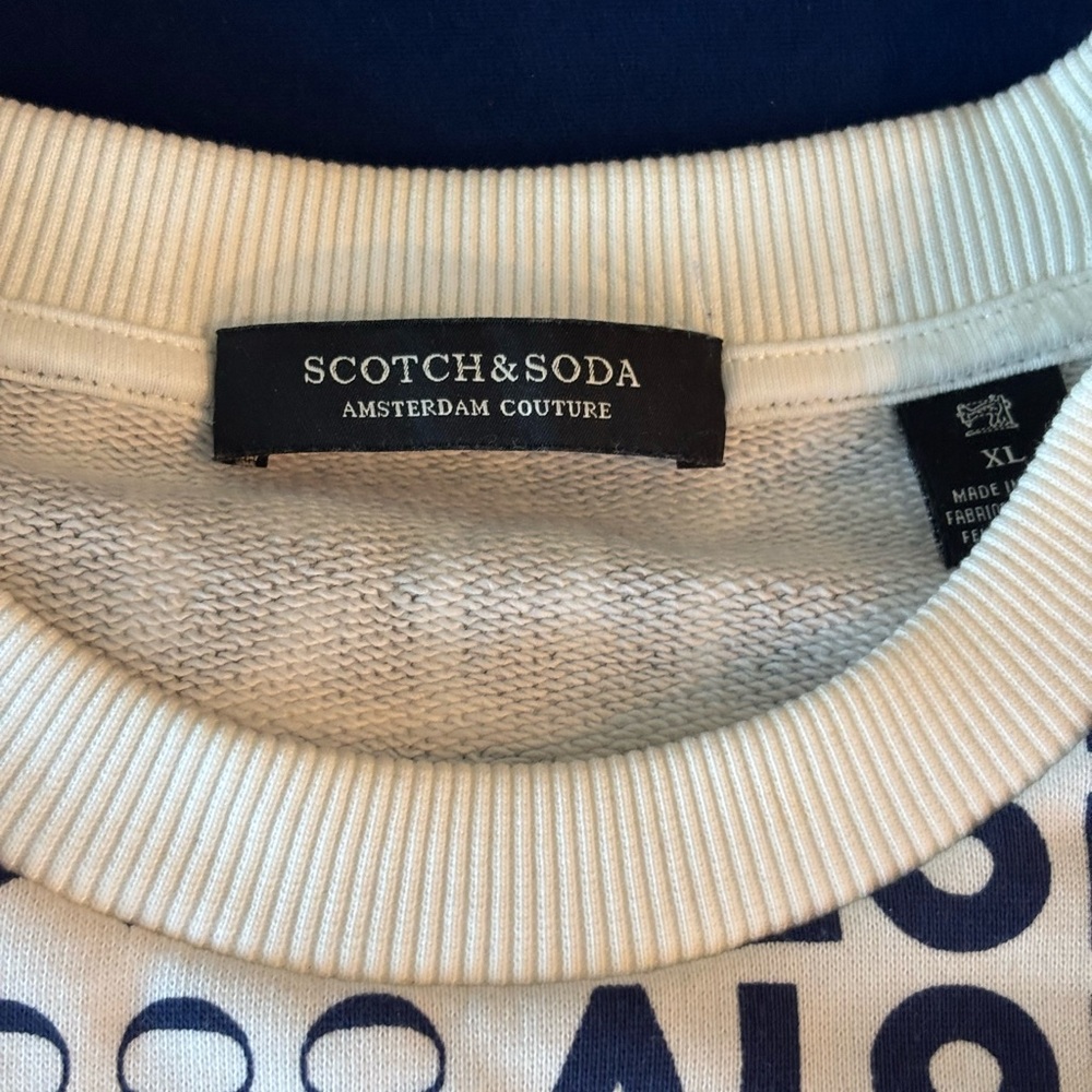 Scotch & Soda XL “Aloha Sidewalk Surfing” Graphic Crewneck Sweatshirt